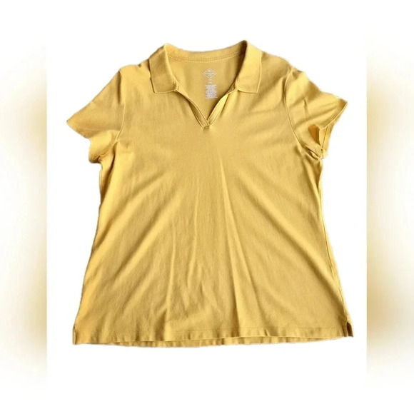 St. John's Bay, Size PXL, Yellow Polo Tee - Picture 1 of 5